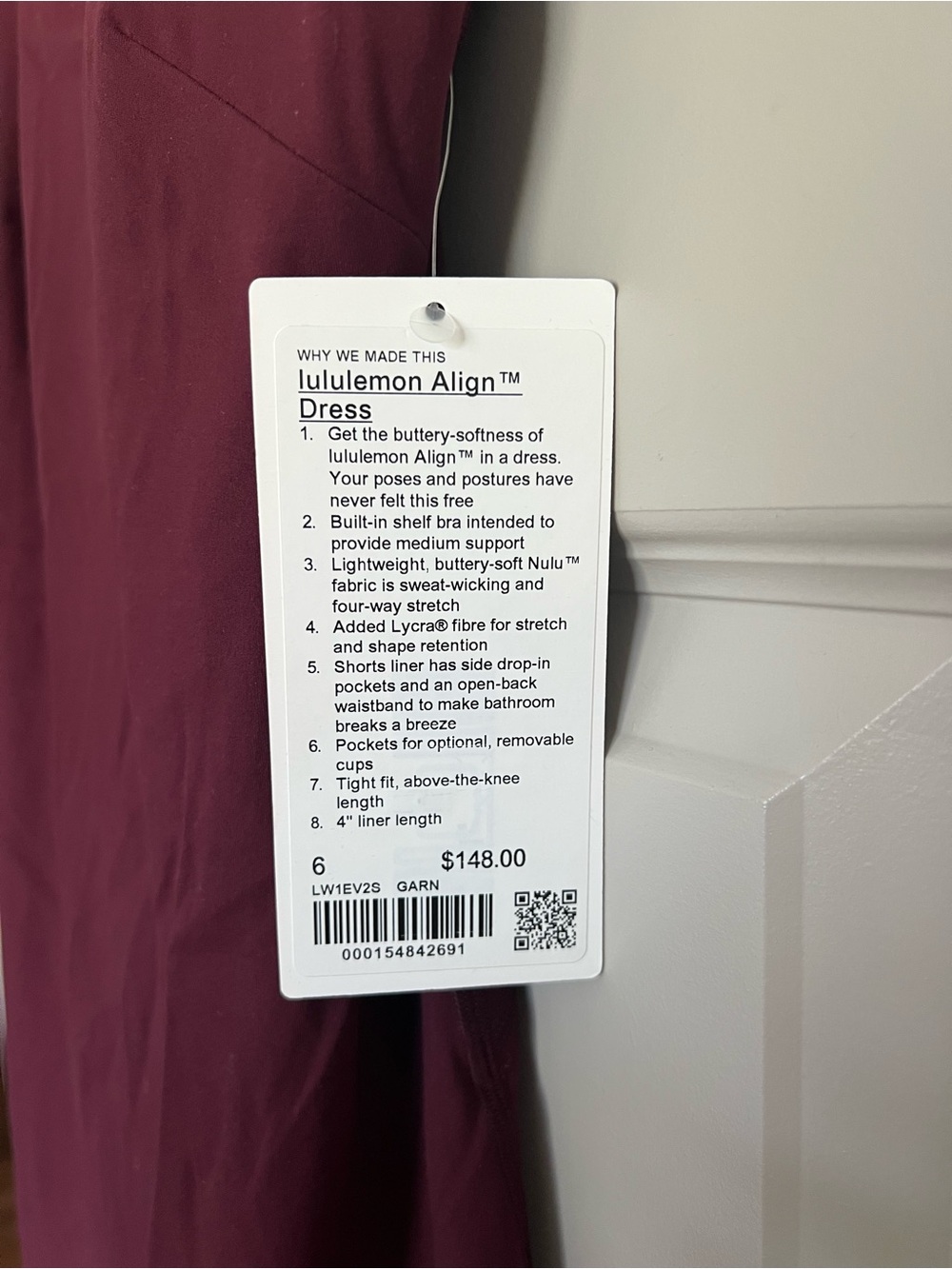 NWT Lululemon Align Dress - Picture 5 of 5